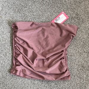 Edikted Pink Ruched Tube Top